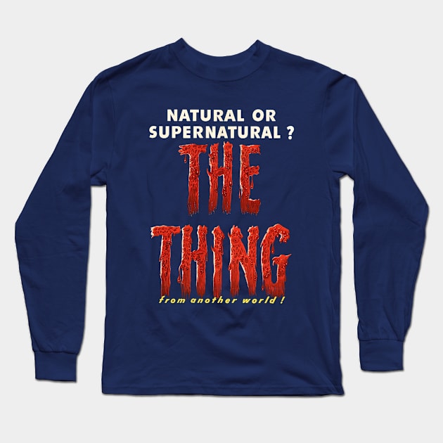 The Thing From Another World Movie Poster Long Sleeve T-Shirt by MovieFunTime